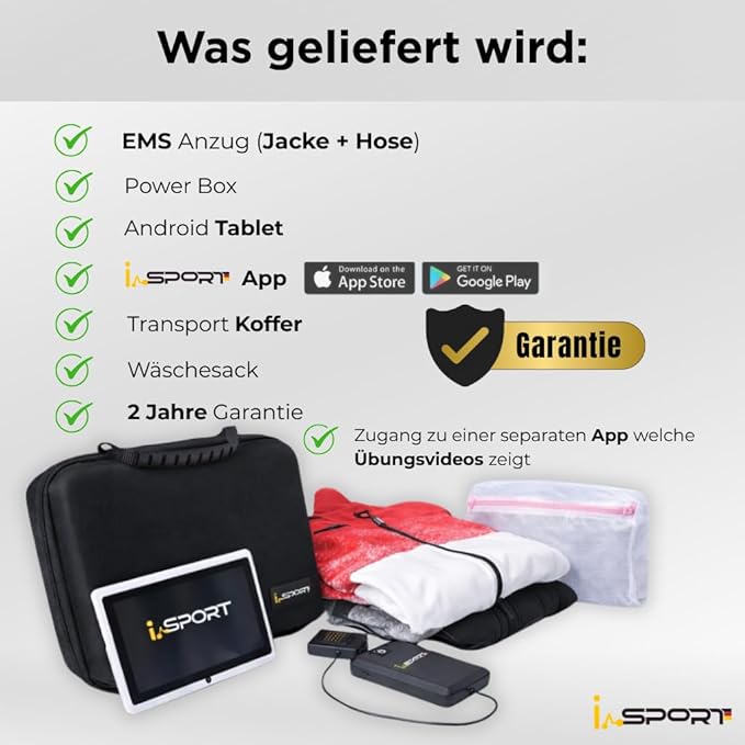 Its-Me EMS Suit with 32 EMS Pads Worldwide for the First Time Including PowerBox, Tablet, App Controlled Training for Muscle Building, Body Shaping, Cardio & VIP Mode (Copy)